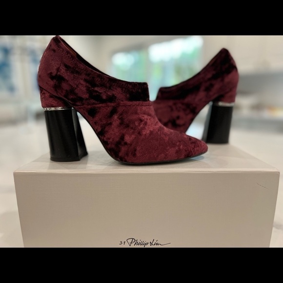 Philip Lim 3.1 Kyoto 105mm ankle boots w/ heel insert Syrah sz 36 EUC !!! - Picture 10 of 15